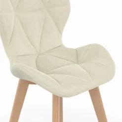 Lot de 4 chaises matelassées gris, terracotta et beige x2