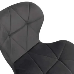 Lot de 4 chaises matelassées velours gris foncé