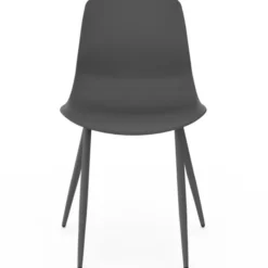 Lot de 6 chaises mix color gris foncé x2, terracotta x2, beige x2 pieds en métal