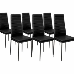 Lot de 6 chaises noires