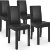 Lot de 4 chaises noires design