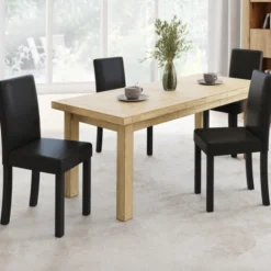 Lot de 4 chaises noires design