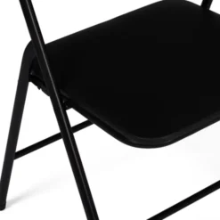 Lot de 4 chaises noires pliantes d’intérieur