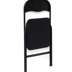 Lot de 4 chaises noires pliantes d’intérieur
