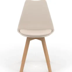 Lot de 4 chaises scandinaves beige pour salle à manger