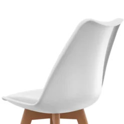 Lot de 6 chaises scandinaves blanches