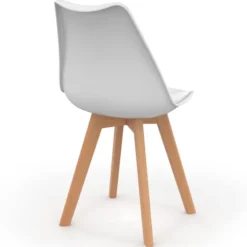 Lot de 4 chaises scandinaves blanches