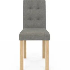 Lot de 6 chaises scandinaves capitonnées grises