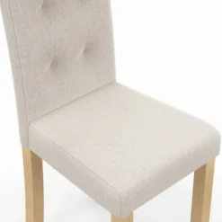 Lot de 6 chaises scandinaves capitonnées beiges