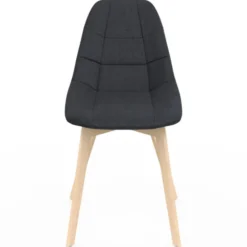 Lot de 6 chaises scandinaves en tissu mix color beige, gris clair, bleu canard et gris foncé