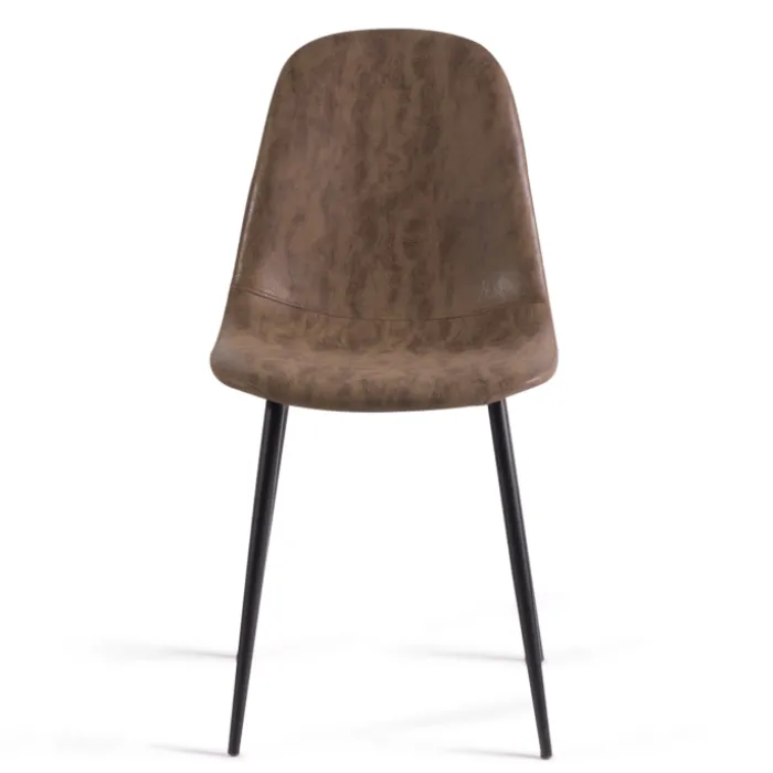 Lot de 6 chaises vintage marron pour salle à manger