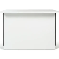 Îlot de cuisine blanc et gris 120 cm