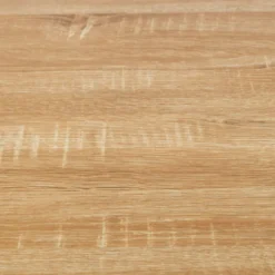 Îlot de cuisine blanc et plateau façon hêtre 100 cm