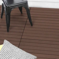 Lot de 5 dalles de terrasse rectangulaires clipsables de 60 x 30 cm