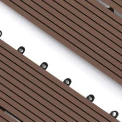 Lot de 5 dalles de terrasse rectangulaires clipsables de 60 x 30 cm