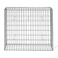 Lot de 2 gabions pour pierre 100x30x80 cm en acier pour jardin