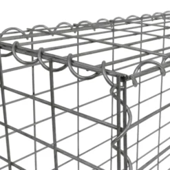 Lot de 2 gabions pour pierre 100x30x80 cm en acier pour jardin