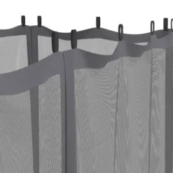 Lot de 4 moustiquaires pour pergola bioclimatique 3x4 gris zippés + crochets