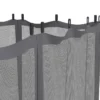 Lot de 4 moustiquaires pour pergola 3x4 gris zippés + crochets