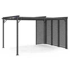 Lot de 2 persiennes pour Pergola pans modulables gris anthracite