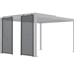 Lot de 2 persiennes pour Pergola pans modulables gris anthracite
