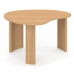 Lot de 2 tables basses gigognes 70/50 bois façon hêtre
