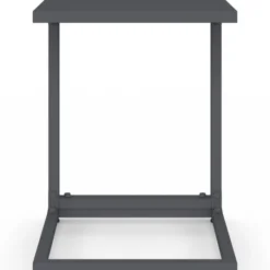 Lot de 2 tables d'appoint de jardin pour transat et bain de soleil gris anthracite