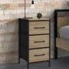 Lot de 2 tables de chevet 3 tiroirs