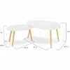 Lot de 2 tables gigognes scandinaves laquées blanc