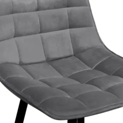 Lot de 4 tabourets de bar matelassés en velours mix color