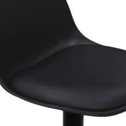 Lot de 2 tabourets de bar noir réglables