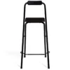 Lot de 4 tabourets hauts pliants noirs