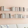 Lot de 4 étagères blanches 60x15 cm pour livres