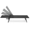 Lot de 2 transats de jardin inclinables toile et acier noir