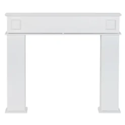 Manteau de cheminée console décorative avec rangement