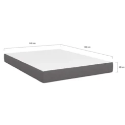 Matelas à mémoire de forme 140x190 épaisseur 20 cm