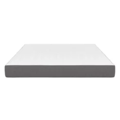 Matelas 160x200 cm à mémoire de forme épaisseur 20 cm blanc et gris