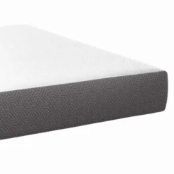 Matelas 160x200 cm à mémoire de forme épaisseur 20 cm blanc et gris