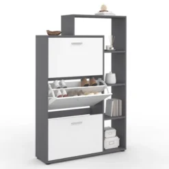 Meuble à chaussures 3 portes avec étagère