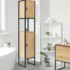 Meuble colonne salle de bain style industriel