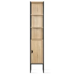 Meuble colonne salle de bain style industriel 1 porte