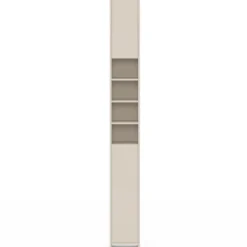 Meuble colonne salle de bain TOMI 2 portes 4 niches beige