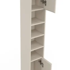 Meuble colonne salle de bain TOMI 2 portes 4 niches beige