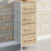 Meuble d'appoint 4 tiroirs 30 cm chiffonnier, meuble de rangement design industriel bois et blanc