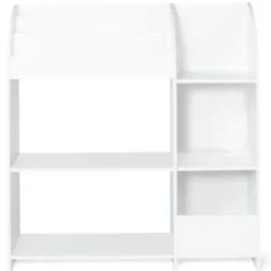 Meuble de rangement blanc pour jouets avec étagère bibliothèque