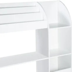 Meuble de rangement blanc pour jouets avec étagère bibliothèque