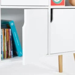 Meuble de rangement 6 cases pour enfant bois blanc