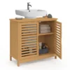 Meuble de salle de bain sous lavabo en bambou