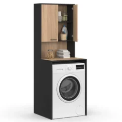 Meuble dessus de machine à laver avec placard