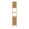 Meuble salle de bain colonne bambou 2 portes